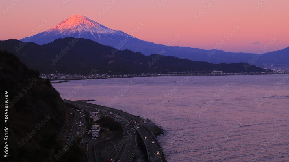 Photography Poster 從薩埵峠眺望富士山 薩埵峠から見た富士山 Mount