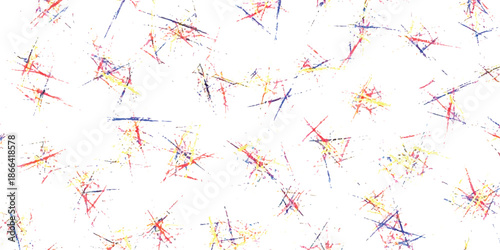 Abstract colorful grunge pattern with randomly scattered paint strokes
