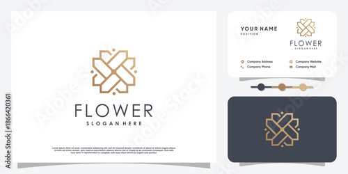 Flower logo design with creative concept