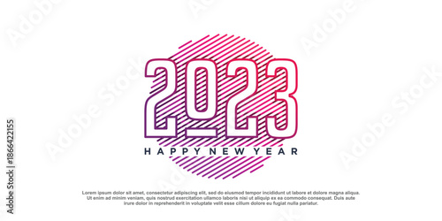 2023 logo design for new year with creative concept