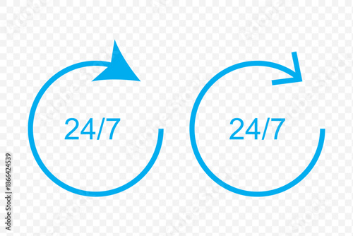 24 Hrs icons vector Collection Clipart Pack. icon with editable line stroke