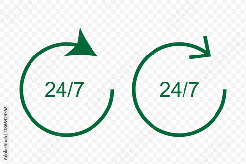 24 Hrs icons vector Collection Clipart Pack. icon with editable line stroke