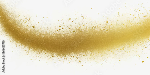 Abstract A shimmering golden arc, delicately spray-painted, dances across the visual field, evocative of elegance and a modern artistic appeal. 