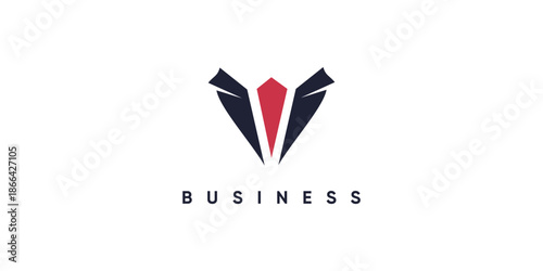 Business logo design with male shirt and up concept idea