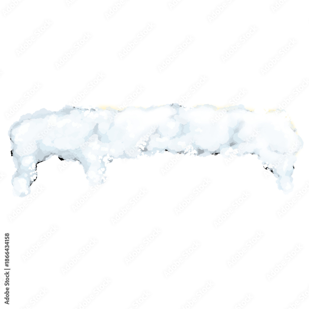 Obraz premium Snow cap isolated on white background 