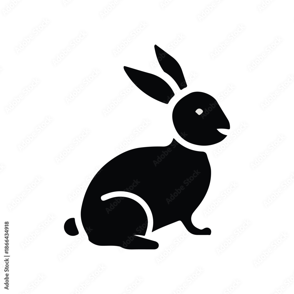 Fototapeta premium Rabbit icon, animal, bunny