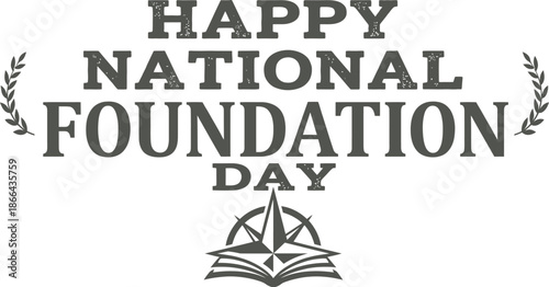 National Foundation Day typographic layout for greeting card design