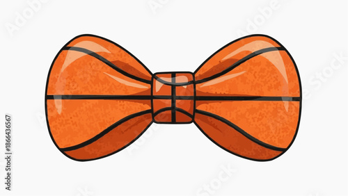 Basketball pattern bowtie 