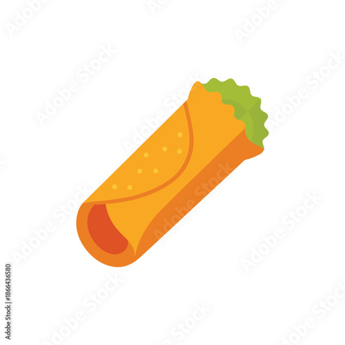 Traditional mexican burrito snack restaurant menu graphic vector illustration
