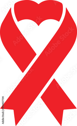Heart Disease Awareness Ribbon SVG – Cardiology Health Support Design