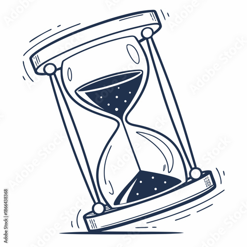 Limited time offer hourglass icon, modern vector illustration for countdown timers and urgent seasonal sale promotions
