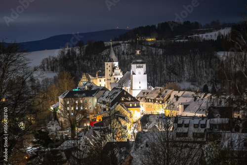 Schwarzenberg im Winter Altstadt