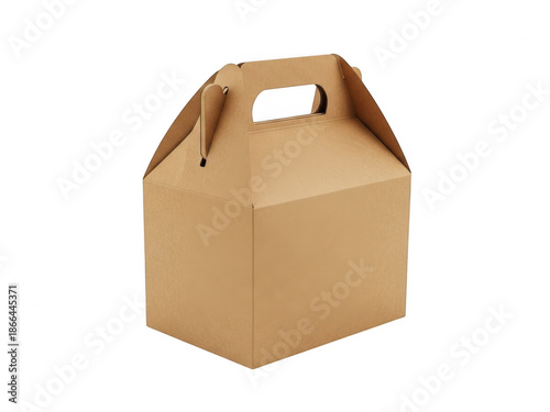 Wallpaper Mural Brown kraft paper takeout box isolated on transparent background Torontodigital.ca