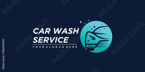 Car wash logo design vector with modern creative unique style