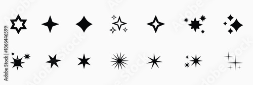 star set. sparkle star set. vector black star, sparkle set