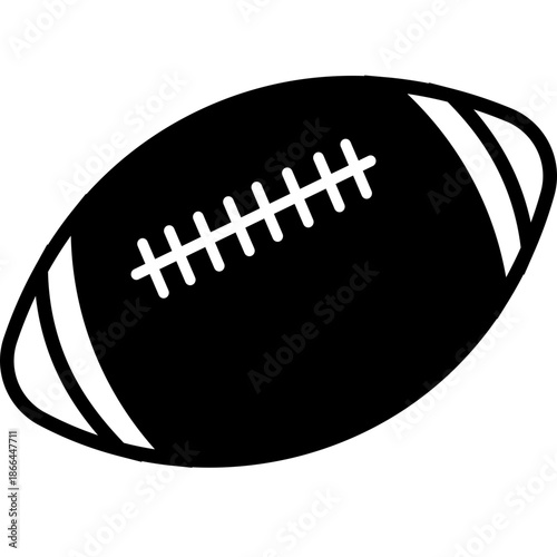 Football clip art design on plain white transparent isolated background for card, shirt, hoodie, sweatshirt, apparel, card, tag, mug, icon, poster or badge, tailgates and touchdowns