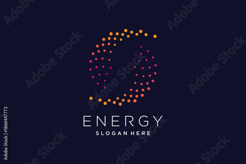Energy logo design with creative abstract idea