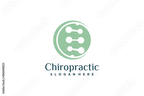 Chiropractic logo vector with creative design concept