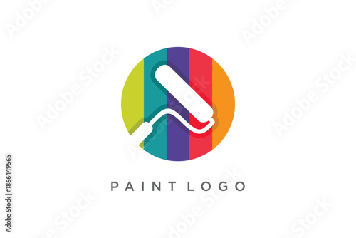 Paint logo vector design with modern idea