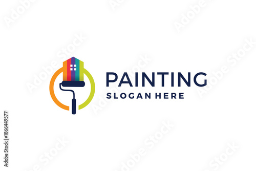 Paint logo vector design with modern idea
