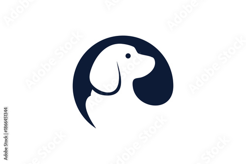 Dog logo design with modern unique concept