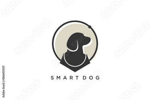Dog logo design with modern unique concept