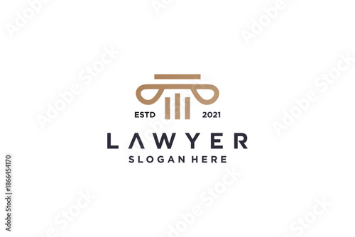 Lawyer logo element design with creative concept