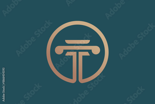 Lawyer logo element design with creative concept