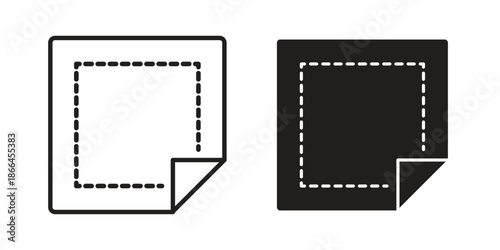 Sticker icon flat simple icon. Liner version - stock vector.