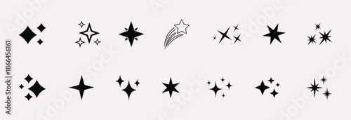 sparkle star set ,Shine sparkle icon. Vector blink star for logo, sparkle clipart