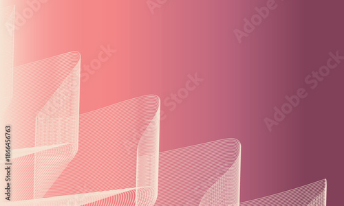 Abstract pink background with white geometric shapes and lines seo optimization concepts