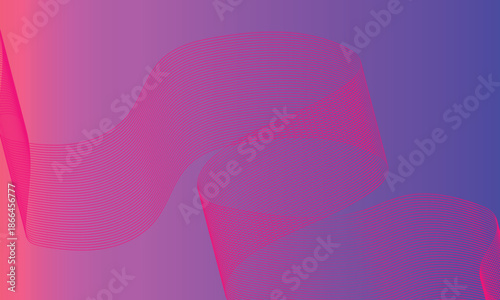 Vibrant pink purple gradient background with geometric pattern and silhouette