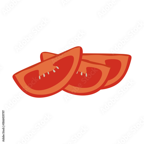 Red Tomato Slice. Fresh Raw...