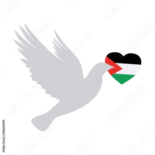 Dove of Peace Flying with P...