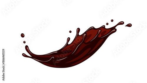 Red Liquid Splash Droplet Falling.