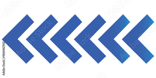 Abstract blue road moving dynamic symbols. Road lines arrow zigzag chevron speeds flat style. pointer, speed direction, road caution, military, navigation sign isolated on white background.