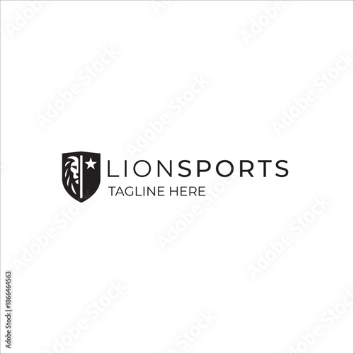 lion sports logo design 