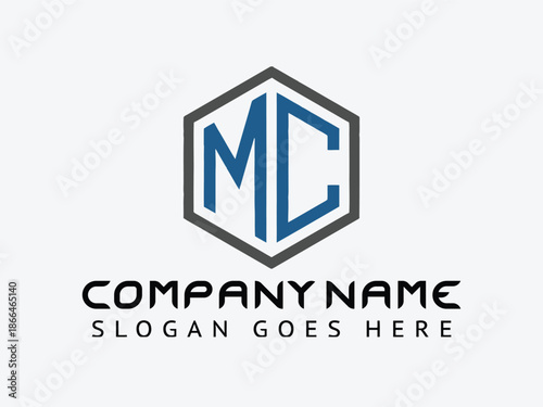 MC logo Design Template Vector Graphic Branding Element