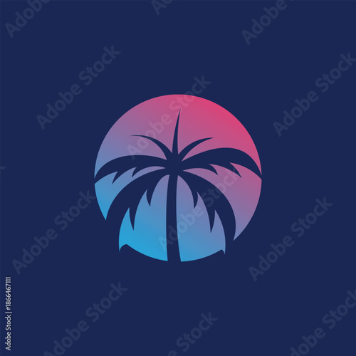 Palm logo design icon element vector idea