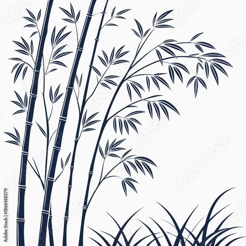 Bamboo forest silhouette