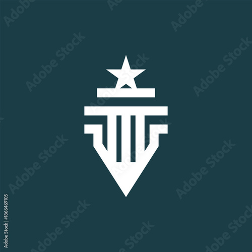 Lawyer logo design icon element with creative modern concept