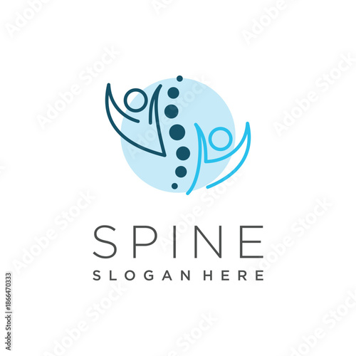 Chiropractic logo design element with creative modern concept