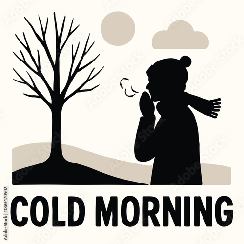 Cold morning silhouette