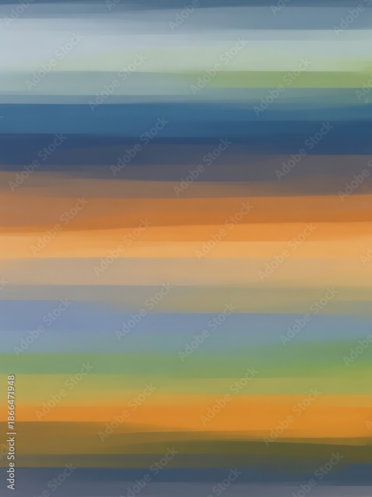 Obraz premium Abstract Sunset Horizon with Horizontal Stripes.
