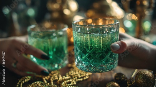 Irish Holiday Celebration with Green Drinks No Faces
