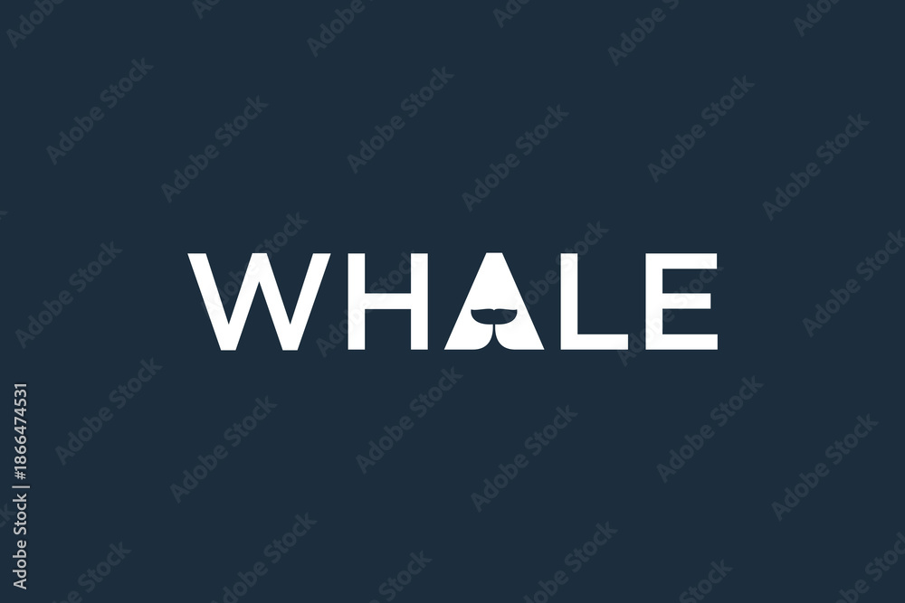 Obraz premium Whale design element vector with modern creative concept idea