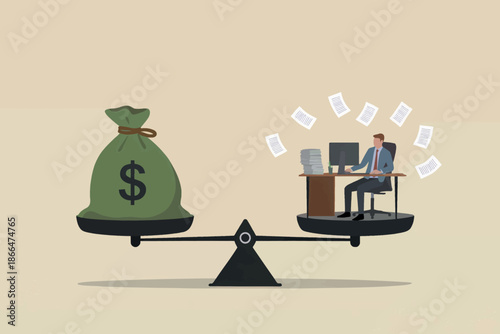 The delicate balance between monetary reward and demanding workload in modern business life