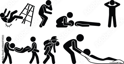 First aid techniques for injured person