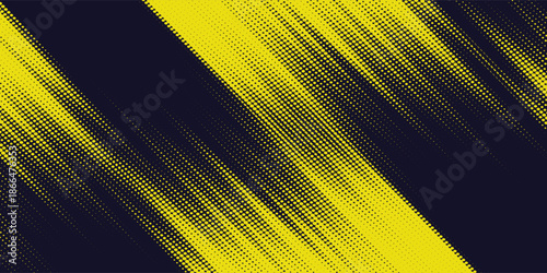 Gradient grunge texture background in yellow and dark blue color pattern with halftone dots