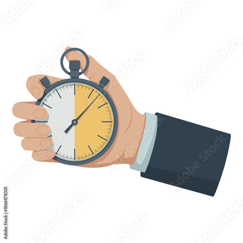 hand holding stopwatch timer concept